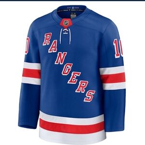 Fanatics #10 Panarin Rangers Home Premium Men's Blue and Red Jersey